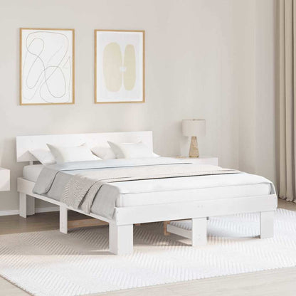 Struttura del letto Bianco 150 x 200 cm Legno di pino massello