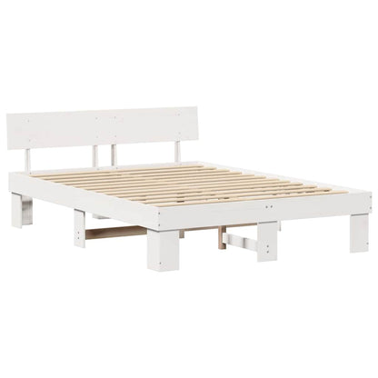 Struttura del letto Bianco 150 x 200 cm Legno di pino massello
