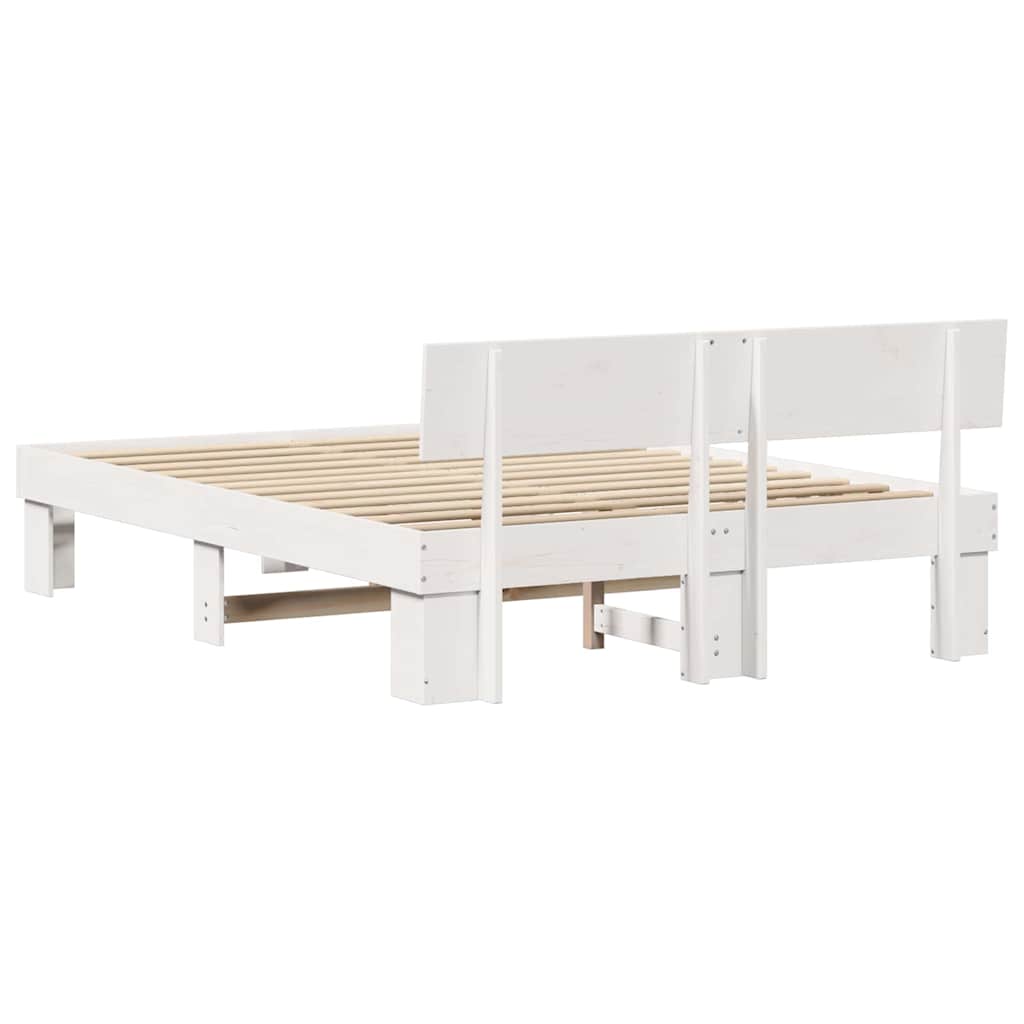 Struttura del letto Bianco 150 x 200 cm Legno di pino massello