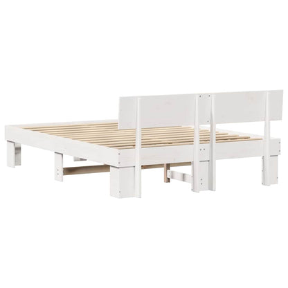 Struttura del letto Bianco 150 x 200 cm Legno di pino massello