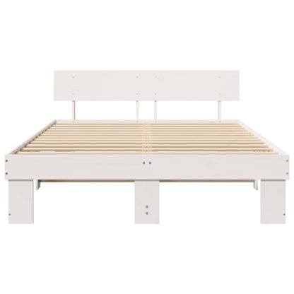 Struttura del letto Bianco 150 x 200 cm Legno di pino massello