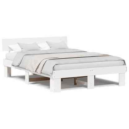Struttura del letto Bianco 150 x 200 cm Legno di pino massello