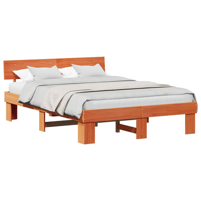 Struttura del letto Marrone cerato 140 x 200 cm Pino massello | homemem39