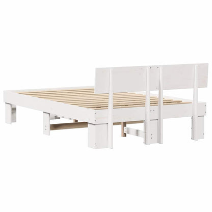 Struttura del letto Bianco 140 x 190 cm Legno di pino massello