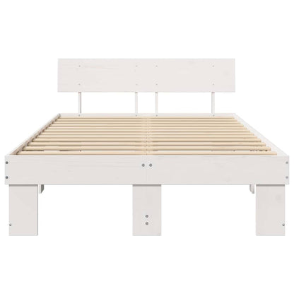 Struttura del letto Bianco 140 x 190 cm Legno di pino massello
