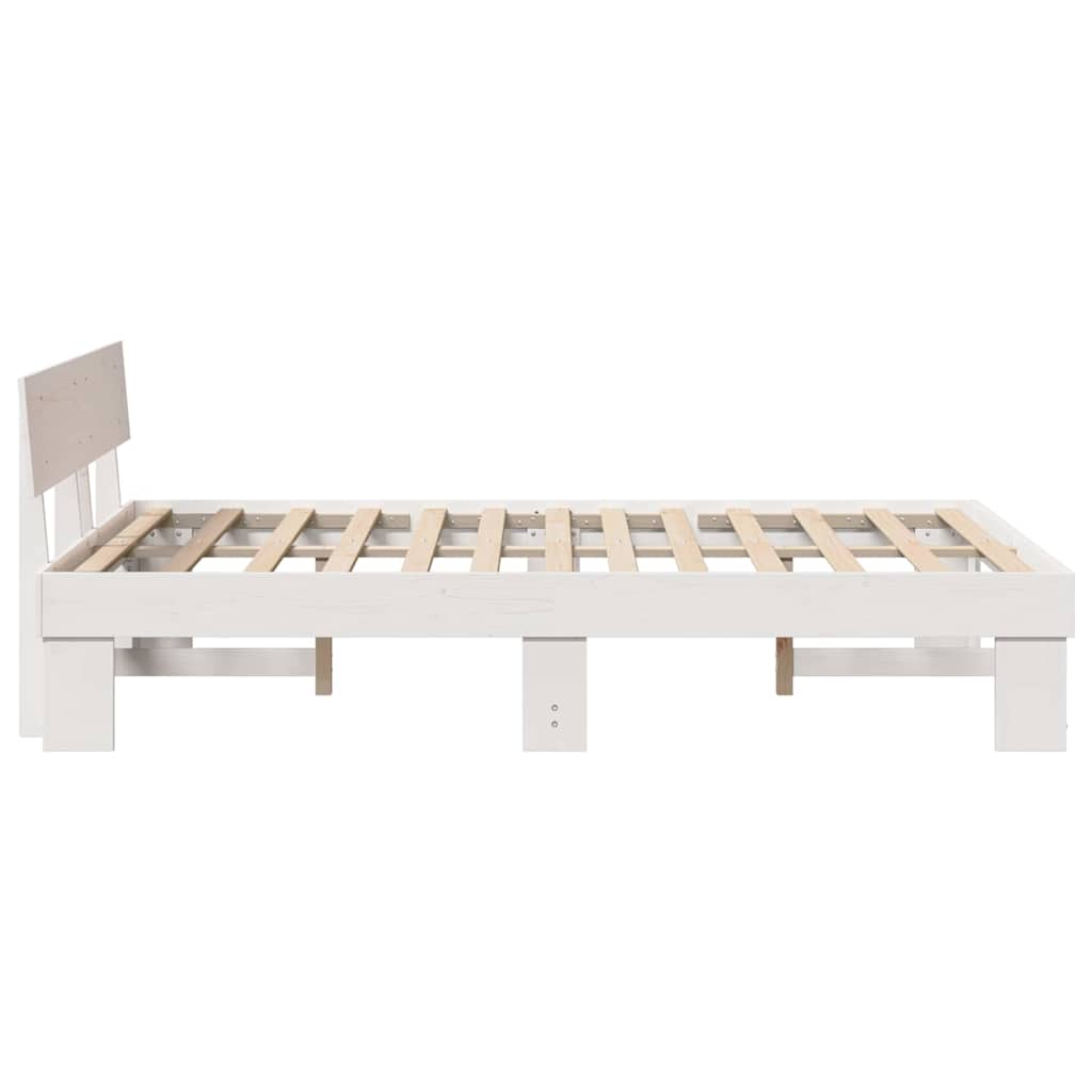 Struttura del letto Bianco 140 x 190 cm Legno di pino massello
