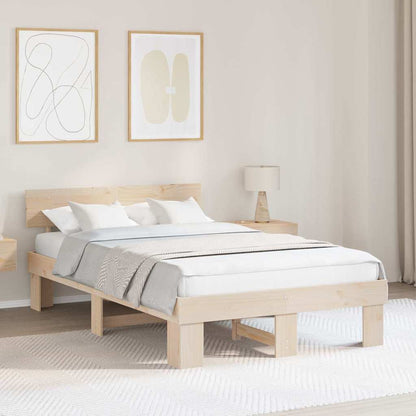 Struttura del letto Marrone 120 x 190 cm Legno di pino massello