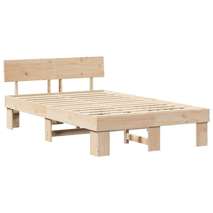 Struttura del letto Marrone 120 x 190 cm Legno di pino massello