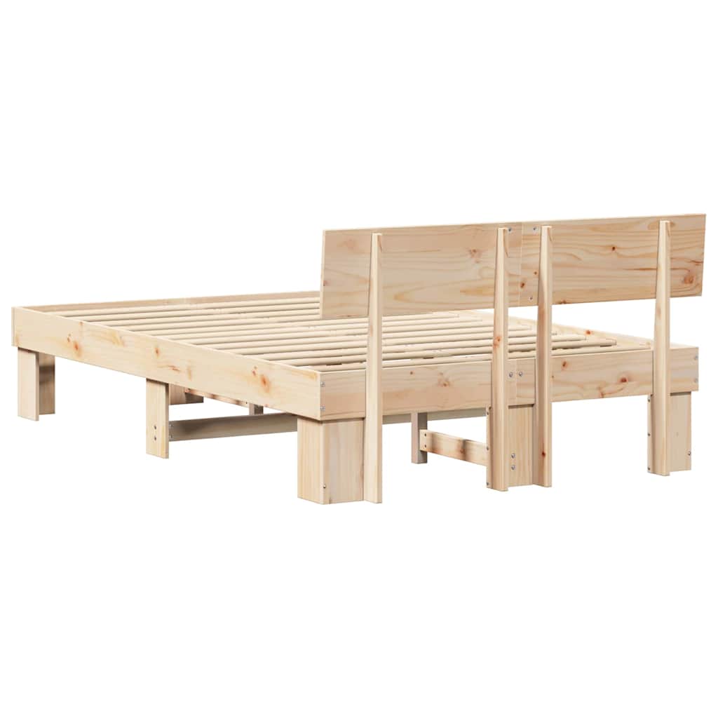 Struttura del letto Marrone 120 x 190 cm Legno di pino massello