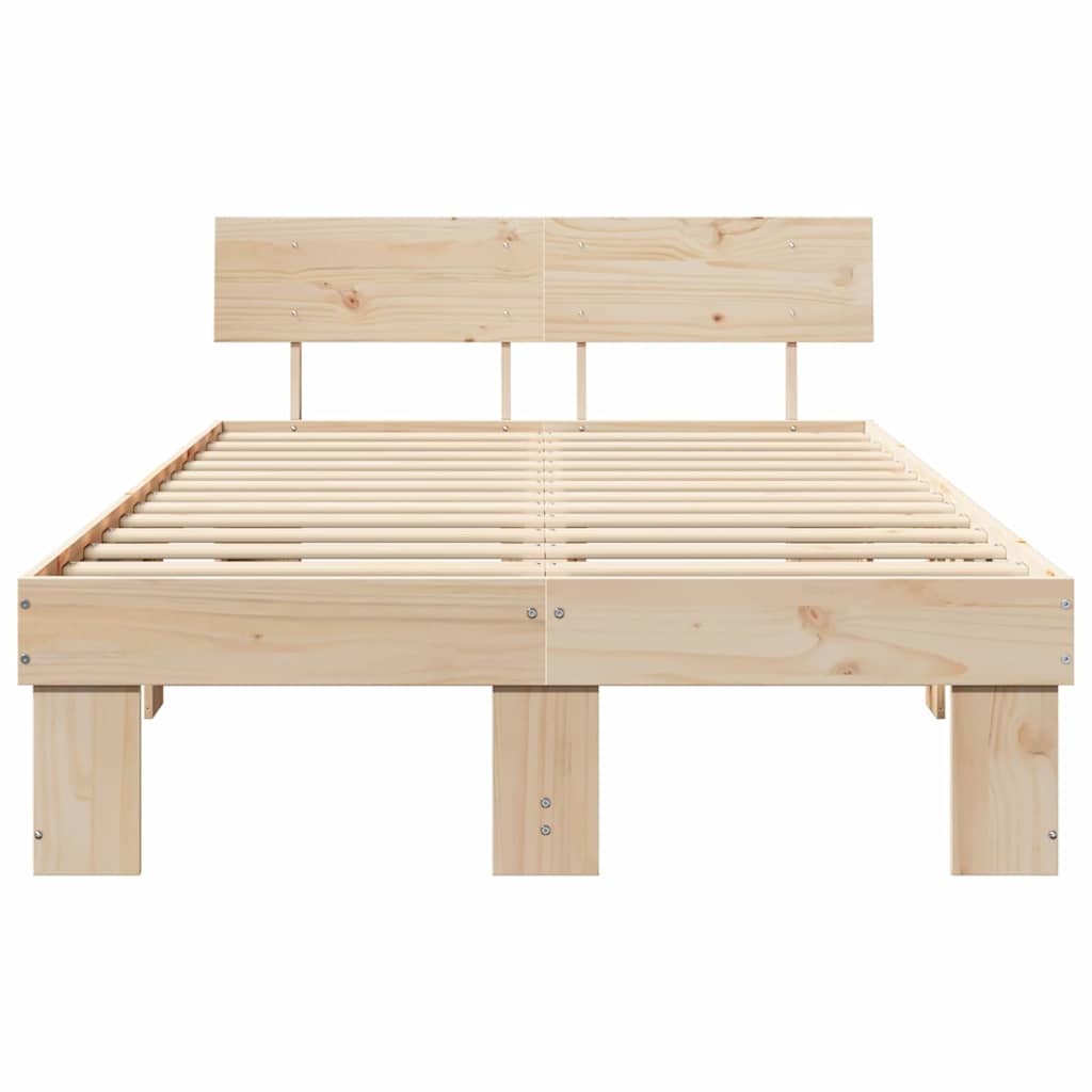 Struttura del letto Marrone 120 x 190 cm Legno di pino massello