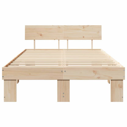 Struttura del letto Marrone 120 x 190 cm Legno di pino massello