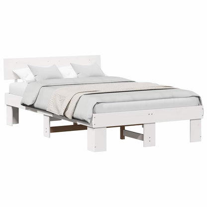 Struttura del letto Bianco 120 x 190 cm Legno di pino massello