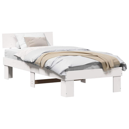 Struttura del letto Bianco 100 x 200 cm Pino massello | homemem39