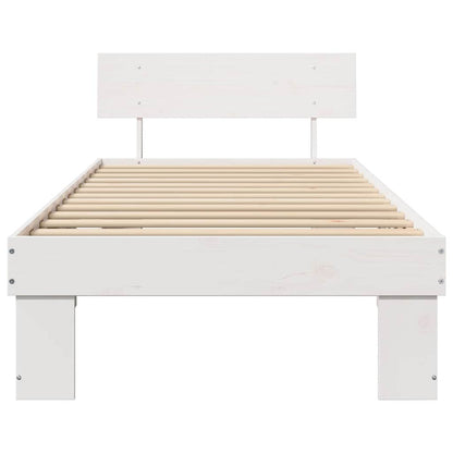 Struttura del letto Bianco 90 x 190 cm Legno di pino massello
