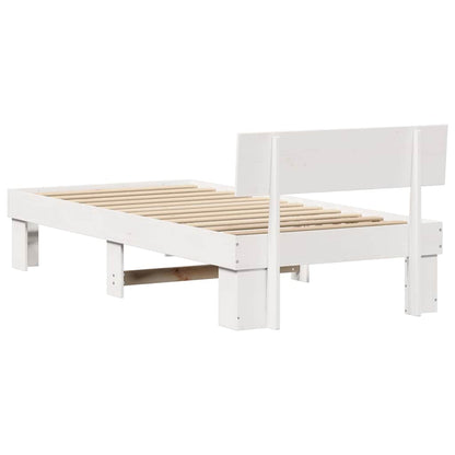 Struttura del letto Bianco 75 x 190 cm Legno di pino massello