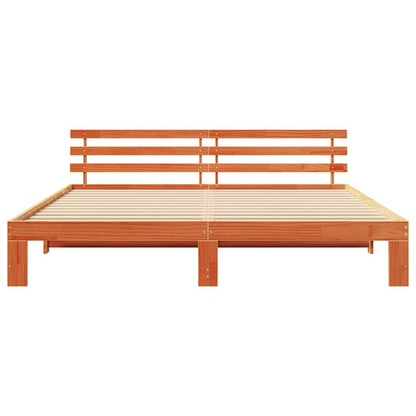 Struttura del letto Marrone 200 x 200 cm Legno massello di pino