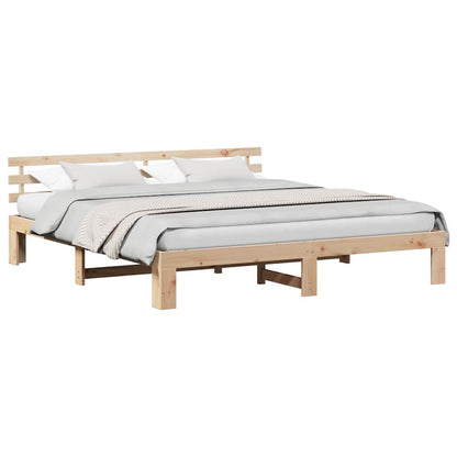 Struttura del letto Marrone 180 x 200 cm Legno massello di pino