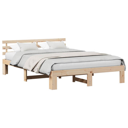 Struttura del letto Marrone 150 x 200 cm Legno massello di pino