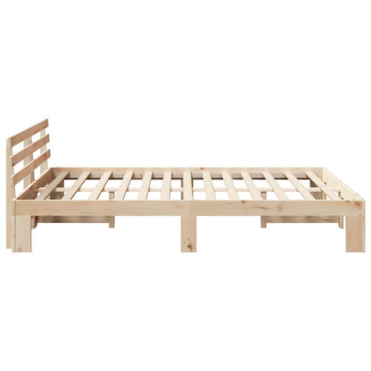 Struttura del letto Marrone 150 x 200 cm Legno massello di pino