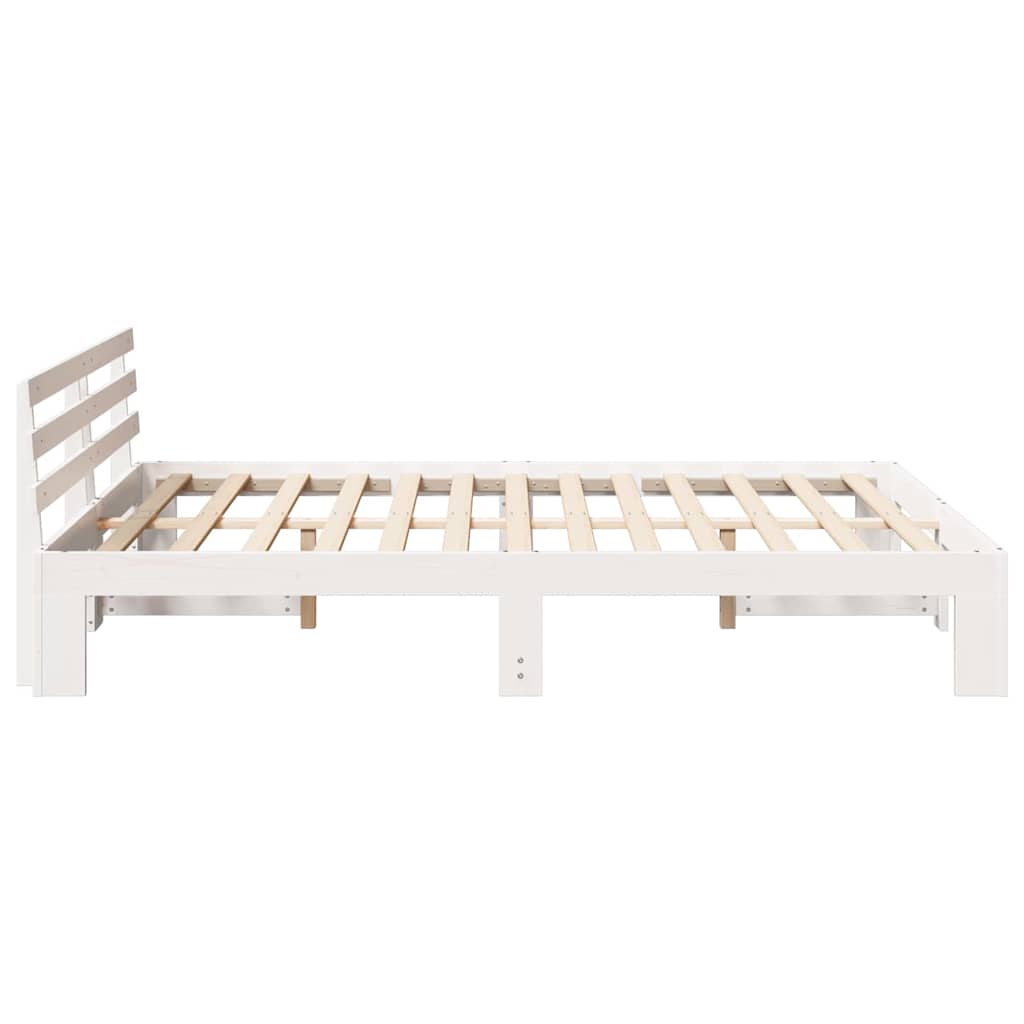 Struttura del letto Bianco 150 x 200 cm Pino massello | homemem39