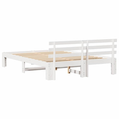 Struttura del letto Bianco 140 x 200 cm Pino massello