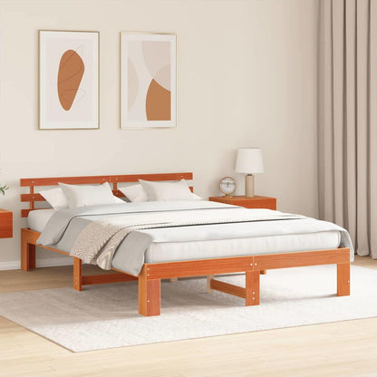 Struttura del letto Marrone 140 x 200 cm Legno massello di pino
