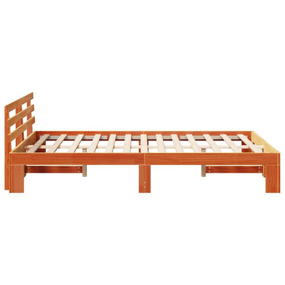 Struttura del letto Marrone 120 x 200 cm Legno massello di pino