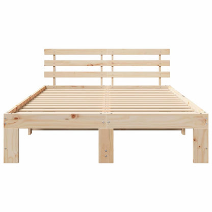 Struttura del letto Crema 140 x 190 cm Legno massello di pino