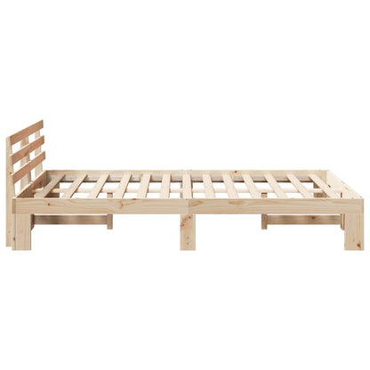 Struttura del letto Crema 140 x 190 cm Legno massello di pino