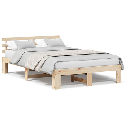 Struttura del letto Crema 140 x 190 cm Legno massello di pino