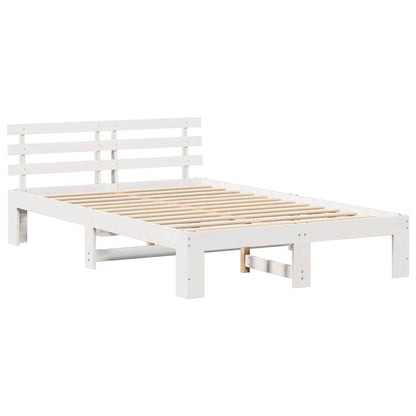 Struttura del letto Bianco 135 x 190 cm Legno massello di pino