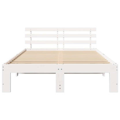 Struttura del letto Bianco 135 x 190 cm Legno massello di pino
