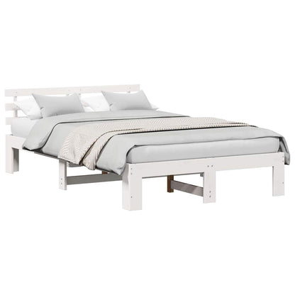 Struttura del letto Bianco 135 x 190 cm Legno massello di pino