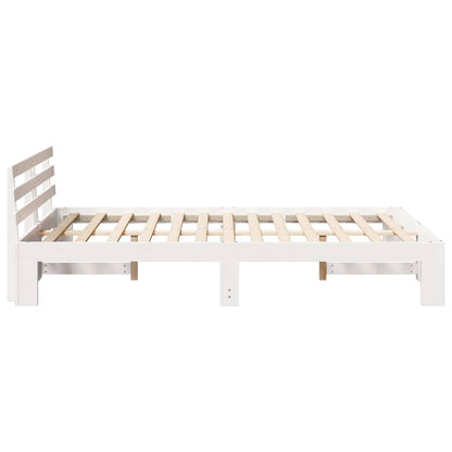 Struttura del letto Bianco 135 x 190 cm Legno massello di pino