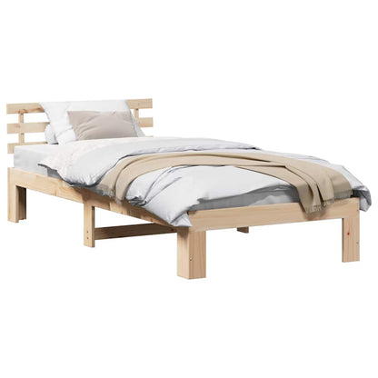 Struttura del letto Marrone 100 x 200 cm Legno massello di pino