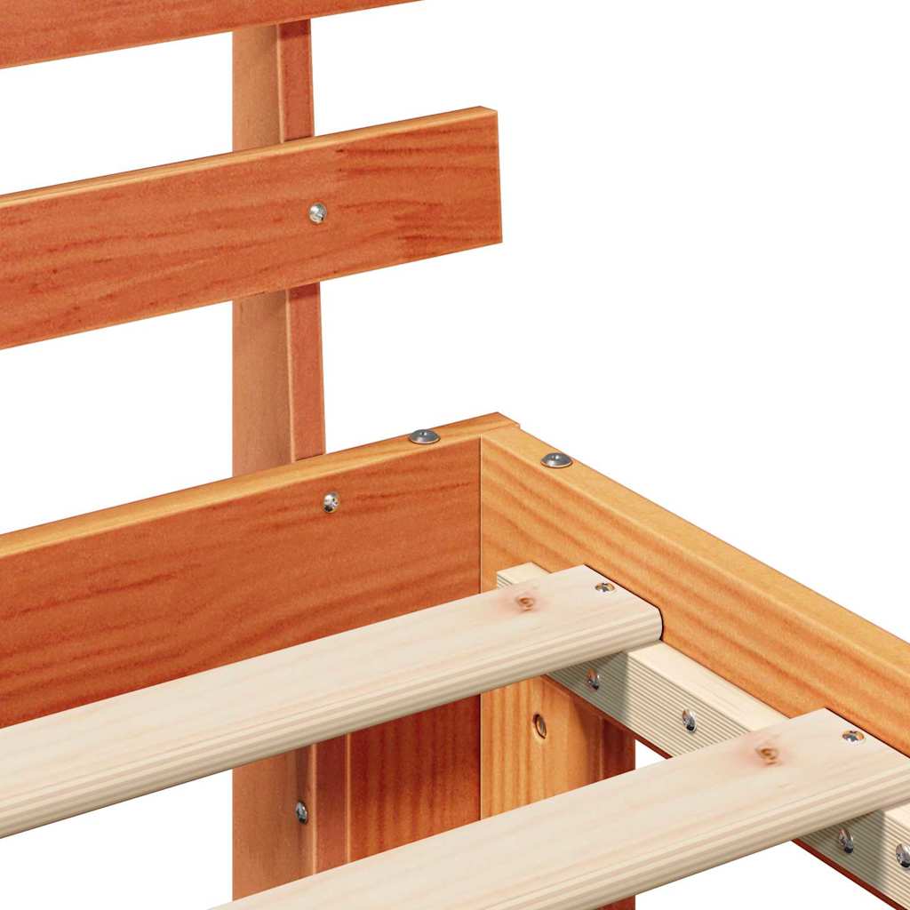 Struttura del letto Marrone cerato 90 x 200 cm Pino massello