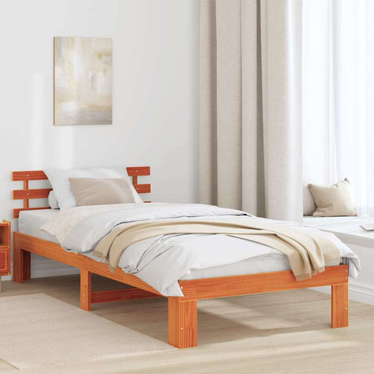 Struttura del letto Marrone 90 x 200 cm Legno massello di pino