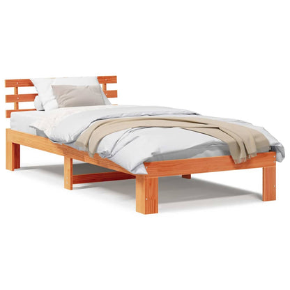 Struttura del letto Marrone 90 x 200 cm Legno massello di pino