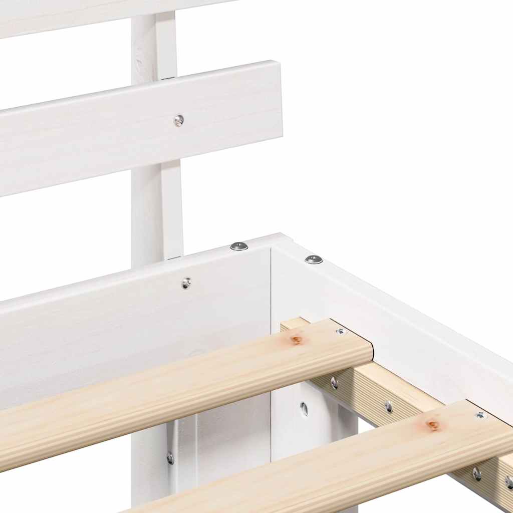 Struttura del letto Bianco 75 x 190 cm Pino massello