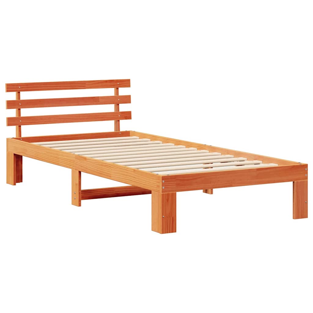 Struttura del letto Marrone cerato 75 x 190 cm Pino massello | homemem39