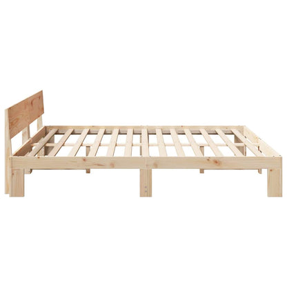 Struttura del letto Marrone 200 x 200 cm Legno massello di pino
