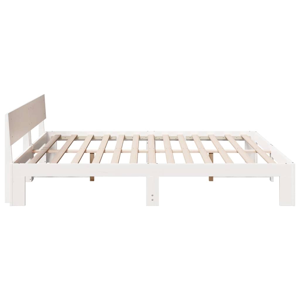 Struttura del letto Bianco 200 x 200 cm Pino massello