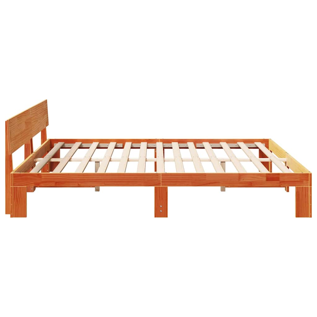 Struttura del letto Marrone cerato 200 x 200 cm Pino massello | homemem39
