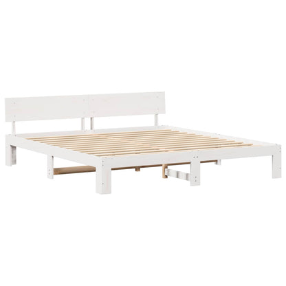 Struttura del letto Bianco 180 x 200 cm Pino massello | homemem39