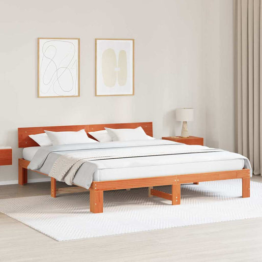 Struttura del letto Marrone 180 x 200 cm Legno massello di pino