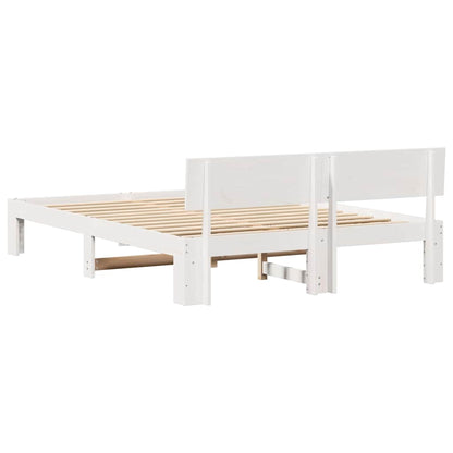Struttura del letto Bianco 160 x 200 cm Pino massello | homemem39