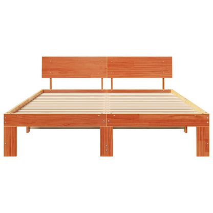 Struttura del letto Marrone cerato 160 x 200 cm Pino massello | homemem39