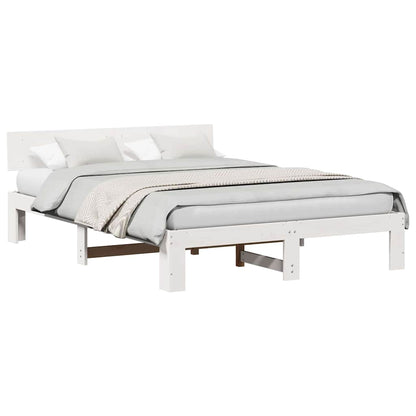 Struttura del letto Bianco 150 x 200 cm Legno massello di pino