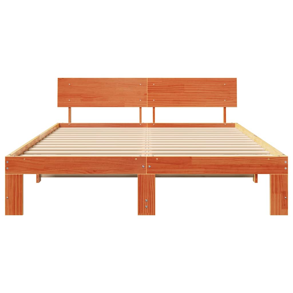 Struttura del letto Marrone cerato 150 x 200 cm Pino massello | homemem39