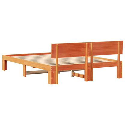 Struttura del letto Marrone cerato 140 x 200 cm Pino massello | homemem39